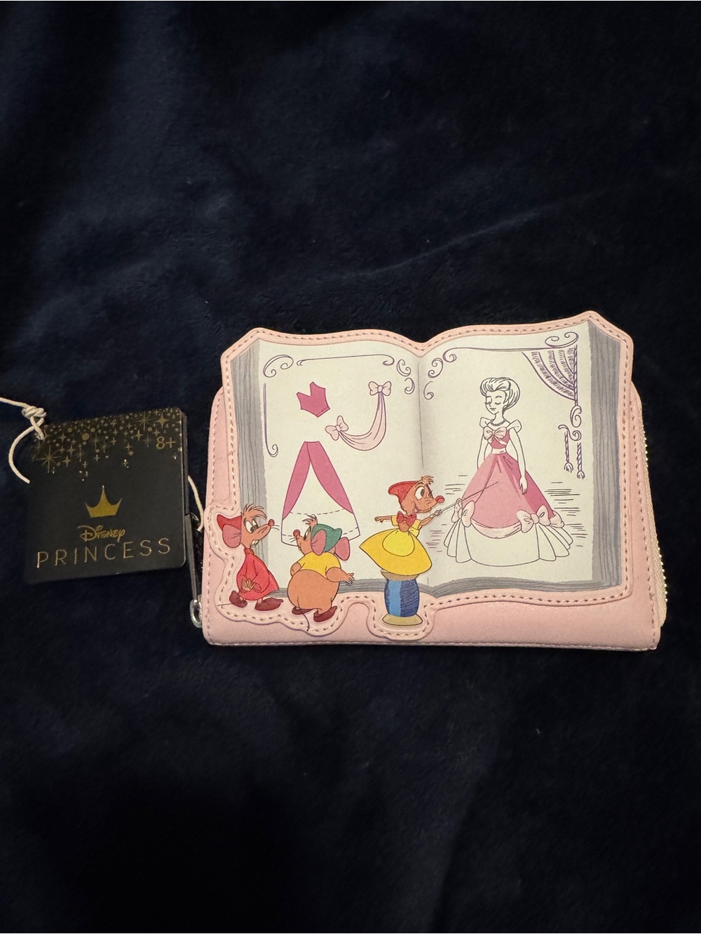 Cinderella’s Mice Making the Pink Dress Zipper Wallet - Picture 2 of 6